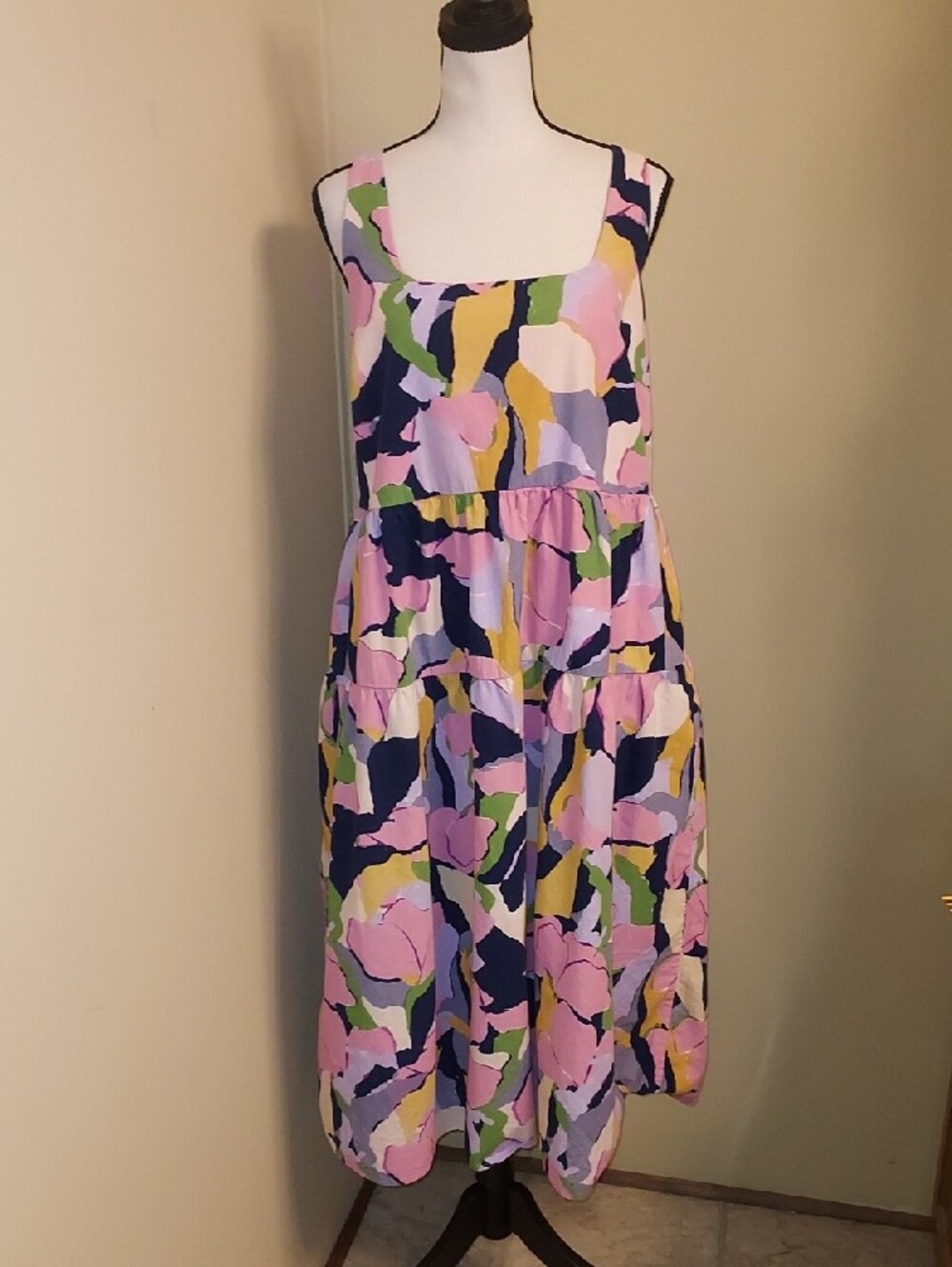Ava & Viv Pink Multicolor Smocked Summer Dress